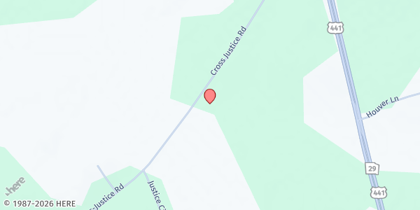 Map showing Voice of Truth Church - Mustard Seed Ministries at 505 Cross Justice Rd., Irwinton, GA