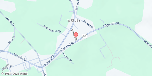 Map showing Wilkinson County Senior Center at 127 High Hill St., Irwinton, GA