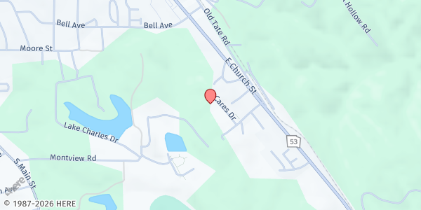 Map showing CARES - Community Assistance Resources & Emergency Services at 89 Cares Dr., Jasper, GA