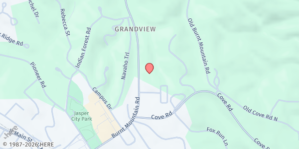 Map showing Jasper Georgia SDA Church at 600 Burnt Mountain Rd, Jasper, GA