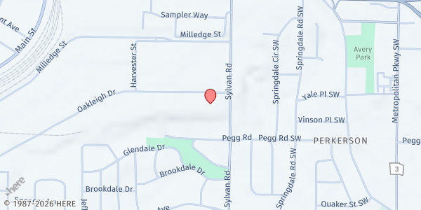 Map showing Impact United Methodist Church at 2323 Sylvan Road, Jefferson Park, GA