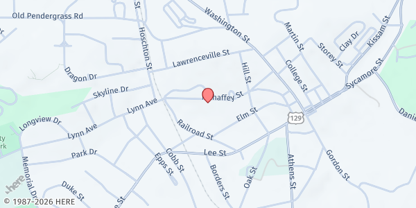 Map showing Kingdom Culture Church at 267 Mahaffey Street, Jefferson, GA