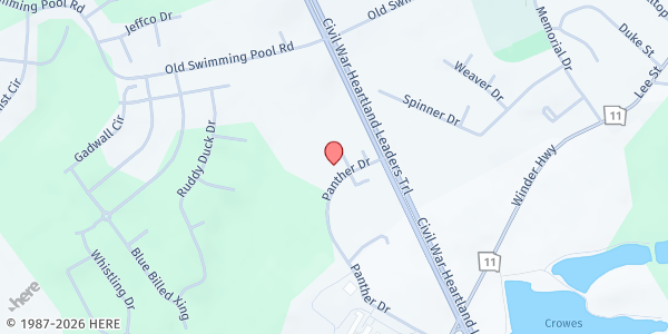 Map showing There's Hope for the Hungry - Crossroads Church at 25 Hawkins Ln., Jefferson, GA