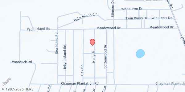 Map showing The Bridge at 337 West Poplar, Jesup, GA