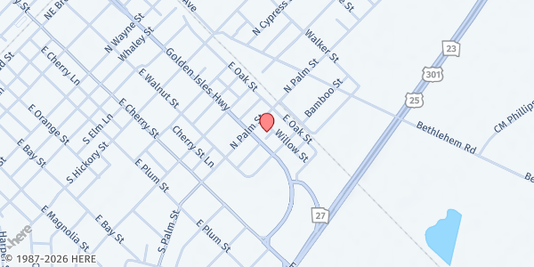 Map showing The Bridge at 841 E. Pine St., Jesup, GA