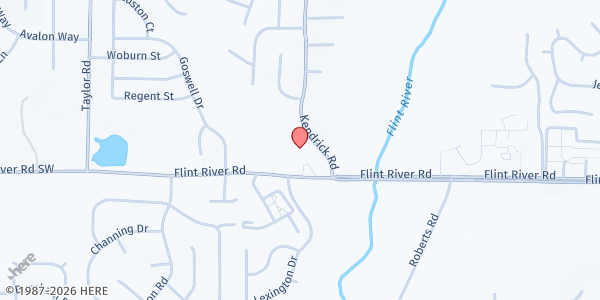 Map showing Deliverance Tabernacle of Praise, Inc. at 8631 Kendrick Road, Jonesboro, GA