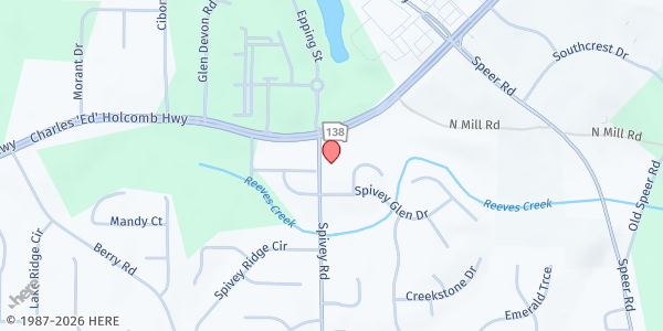 Map showing Family Bridge, Inc. - Jonesboro at 8030 Spivey Road, Jonesboro, GA
