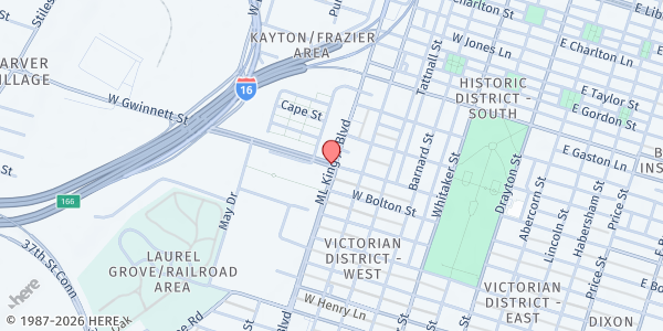 Map showing Connor's Temple Baptist Church at 509 West Gwinnett Street, Kayton/Frazier Area, GA