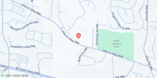 Map showing Cobb Vineyard / Vineyard Christian Fellowship at 3206 Old 41 Hwy. NW, Kennesaw, GA
