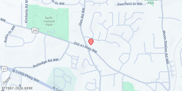 Map showing Forever Fed - Kennesaw at 3070 N. Main St., Kennesaw, GA