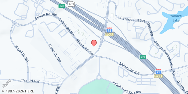 Map showing Mount Zion AME of Kennesaw at 4163 Wade Green Road, Kennesaw, GA