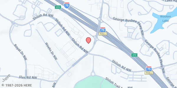 Map showing Mt. Zion AME Church at 4163 Wade Green Rd., Kennesaw, GA