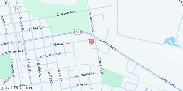 Map showing Emmanuel Empowerment Temple at 300 S. Grove Blvd., Kingsland, GA