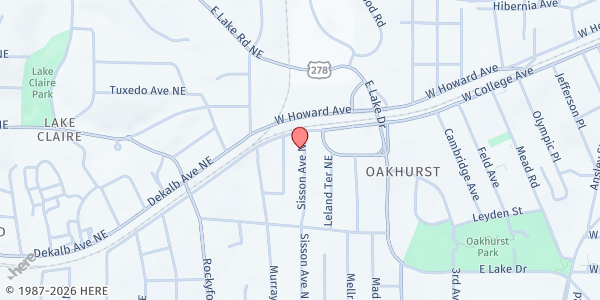 Map showing Lee-Stelzer Heritage Research Museum, Inc at 372 Sisson Avenue Northeast, Kirkwood, GA