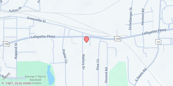 Map showing Fountain Church at 107 Mallory Dr., LaGrange, GA