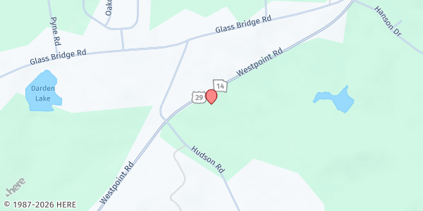 Map showing Grace Baptist Church at 3731 W. Point Rd., LaGrange, GA