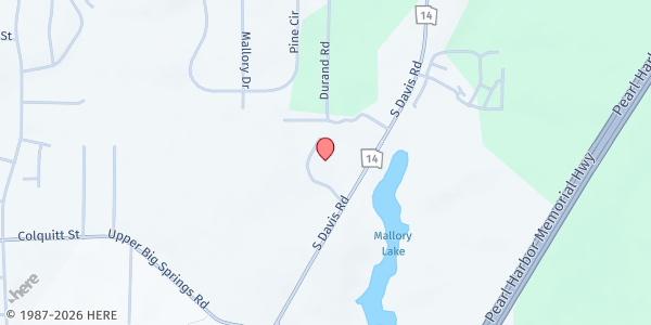 Map showing New Community Church at 1200 S. Davis Rd., LaGrange, GA