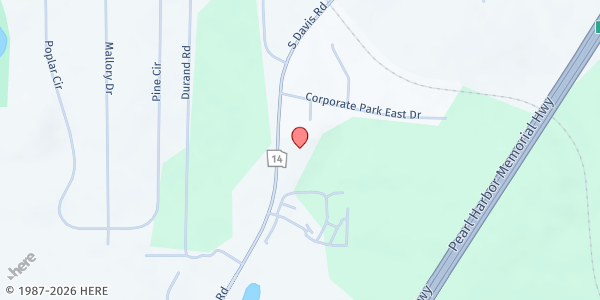 Map showing Serving Hearts Food Closet at 849 S. Davis Rd., LaGrange, GA