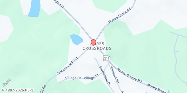 Map showing Smyrna Baptist Church at 3191 Cameron Mill Rd., LaGrange, GA