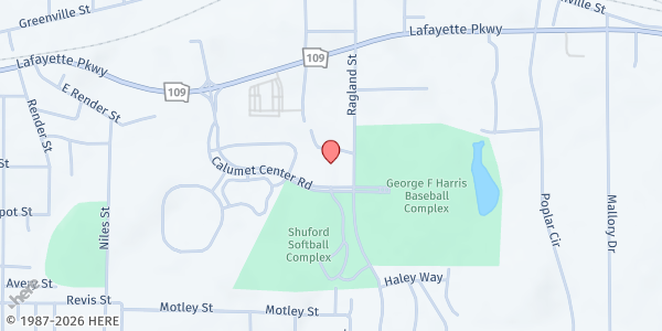 Map showing The Active Life LaGrange at 140 Ragland St., LaGrange, GA