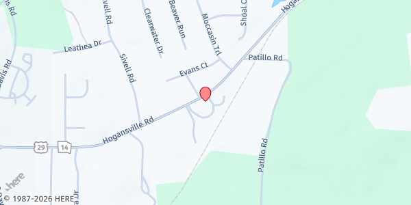 Map showing ThreeLife Church at 3472 Hogansville Rd., LaGrange, GA