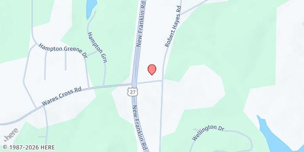 Map showing True Word Praise and Worship Center at 10 Wares Cross Rd. #90, LaGrange, GA