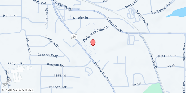 Map showing VHC Center South at 5382 Jonesboro Rd, Lake City, GA