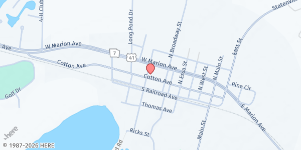 Map showing First Baptist Church Lake Park - The King's Table at 512 West Cotton Avenue, Lake Park, GA