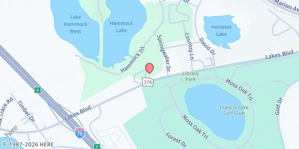 Map showing Francis Lake AME Church at 905 Lakes Blvd., Lake Park, GA