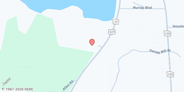 Map showing Southside Baptist Church at 326 U.S. 221, Lakeland, GA