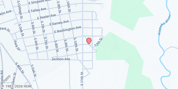 Map showing The First Born Church, Inc at 72 East Davis Avenue, Lakeland, GA