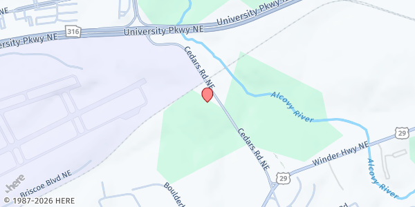 Map showing StreetWise Georgia at 1770 Cedars Road, Lawrenceville, GA