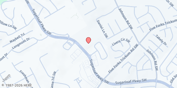 Map showing The Salvation Army of Gwinnett County - Lawrenceville at 3455 Sugarloaf Parkway, Lawrenceville, GA