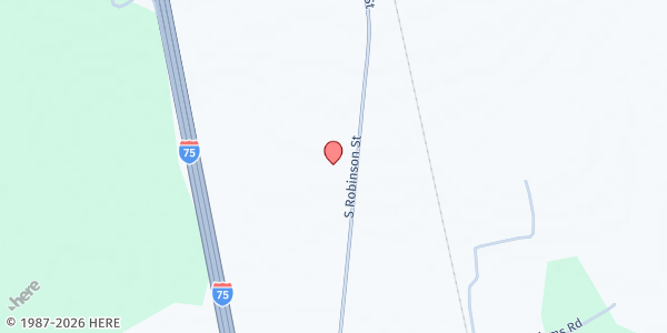 Map showing Freedom Worship Church at 1234 South Robinson Street, Lenox, GA