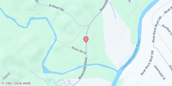 Map showing China Hill Christian Church at 1400 Lower River Road, Lithia Springs, GA