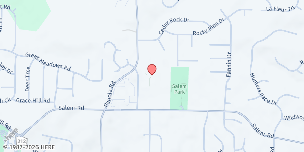 Map showing Just 1 BMG Big Miller Grove MBC at 3800 Big Miller Grove Way, Lithonia, GA