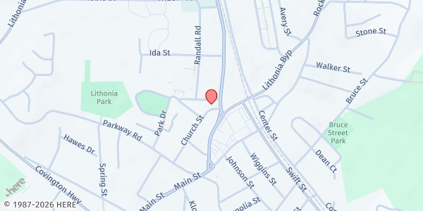 Map showing Lithonia First UMC at 3099 Stone Mountain St., Lithonia, GA
