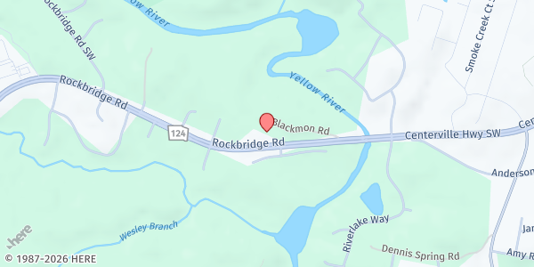 Map showing New Bethel AME Church Food Pantry at 8350 Rockbridge Road Southwest, Lithonia, GA