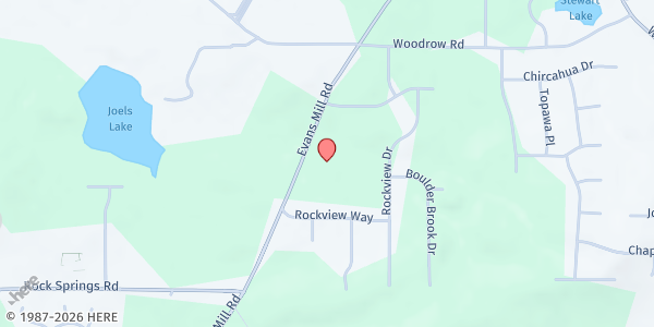 Map showing Rivers of Living Water Baptist Church at 3316 Evans Mill Rd, Lithonia, GA