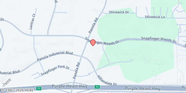 Map showing Sunshine Community Brotherhood Foundation Stonecrest at 2750 Panola Road, Lithonia, GA