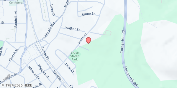 Map showing The Help Of An Angel at 2470 Bruce St., Lithonia, GA