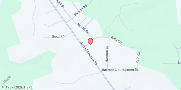 Map showing Trooppy Pantry, Inc. at 7331 Bethel Church Road, Lizella, GA