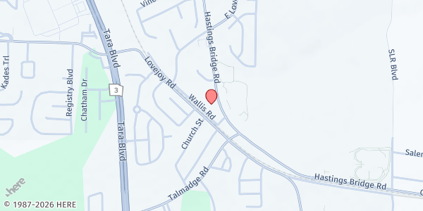 Map showing NVS Building Communities Program Inc - Main Location at 11629 Hastings Bridge Road, Lovejoy, GA