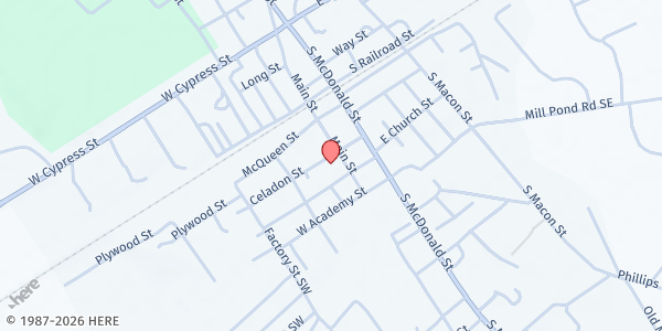 Map showing Manna House of Long County at 328 South Main Street, Ludowici, GA