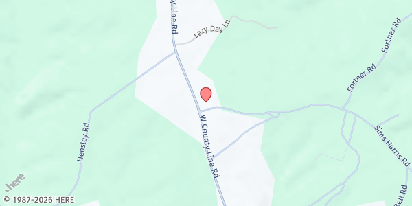 Map showing Liberty Baptist Church – Loaves and Fishes at 7439 W. County Line Rd., Lula, GA