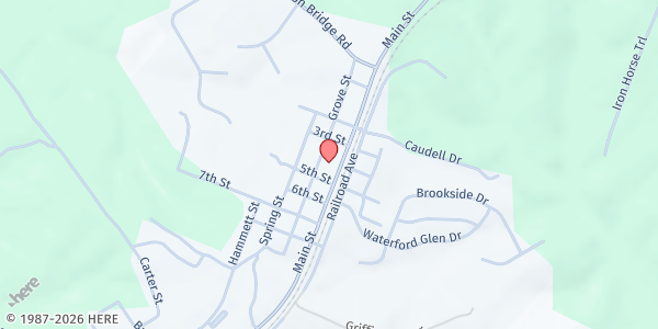 Map showing Lula Church, Inc - Lula Connection at 6459 Main St, Lula, GA