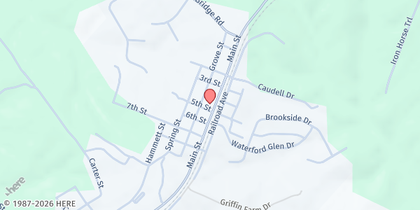 Map showing Lula Church Inc. – Lula Connection at 6455 Main St., Lula, GA