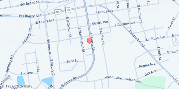 Map showing Southeast Georgia Communities Project at 300 South State Street, Lyons, GA