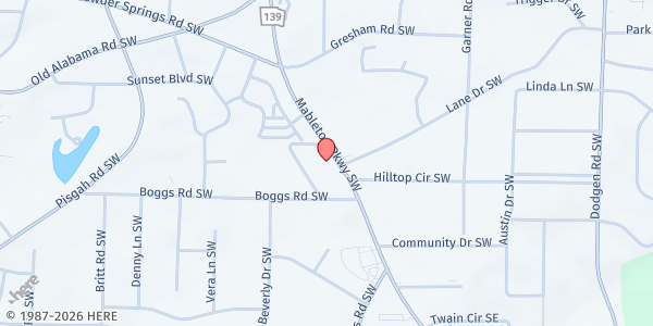 Map showing H.O.P.E Family Resource Center - Mickey Market Place at 6108 Mableton Parkway, Mableton, GA