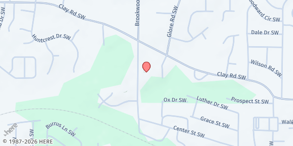 Map showing St. Luke UMC at 5115 Brookwood Dr., Mableton, GA